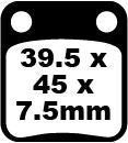 EBC SFA Series Organic Scooter Brake Pads Street Front Rear Organic Base Pair