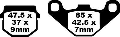EBC SFA Series Organic Scooter Brake Pads Street Front Rear Organic Base Pair