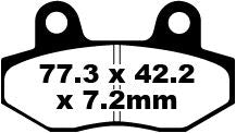 EBC SFA Series Organic Scooter Brake Pads Street Front Rear Organic Base Pair