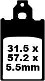 EBC SFA Series Organic Scooter Brake Pads for 1995-2001 PIAGGIO FREE 50 Street Front Organic Base Pair