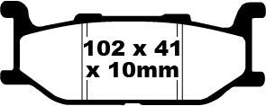 EBC SFA Series Organic Scooter Brake Pads for 2001-2004 YAMAHA Street Front Organic Base Pair