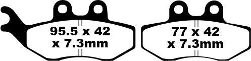 EBC SFA Series Organic Scooter Brake Pads Street Front Rear Organic Base Pair