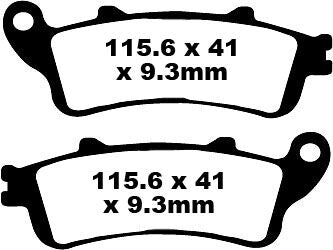 EBC SFA Series Organic Scooter Brake Pads Street Front Rear Organic Base Pair