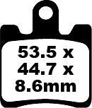 EBC SFA Series Organic Scooter Brake Pads Street Front Organic Base Pair
