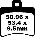 EBC SFA Series Organic Scooter Brake Pads Street Rear Organic Base Pair