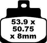 EBC SFA Series Organic Scooter Brake Pads Street Front Rear Organic Base Pair