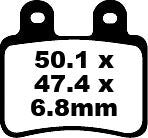 EBC SFA Series Organic Scooter Brake Pads Street Front Rear Organic Base Pair
