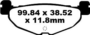 EBC SFA Series Organic Scooter Brake Pads for 2004-2013 YAMAHA Street Rear Organic Base Pair