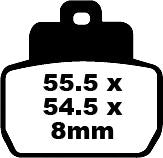 EBC SFA Series Organic Scooter Brake Pads for 2004-2009 PIAGGIO Street Rear Organic Base Pair