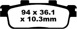 EBC SFA Series Organic Scooter Brake Pads Street Front Rear Organic Base Pair