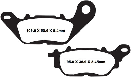 EBC SFA Series Organic Scooter Brake Pads Street Front Rear Organic Base Pair