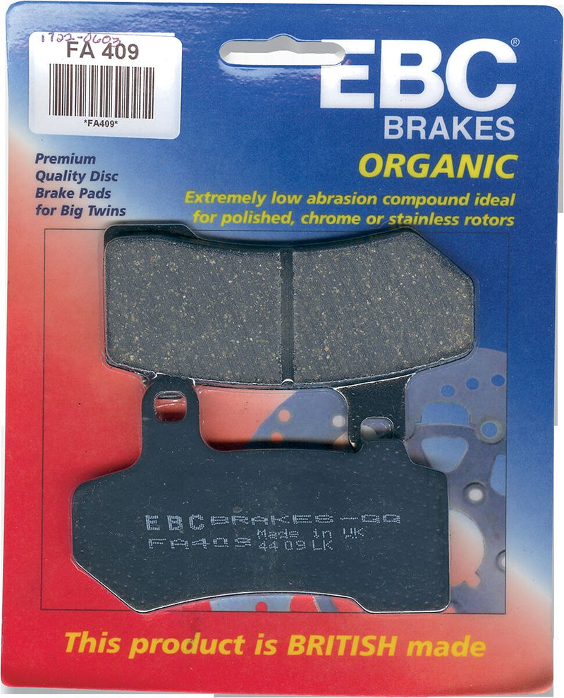 EBC Organic Harley/Buell Brake Pads for 2003, 2005-2024 Harley-Davidson FA Series Front Rear Organic Base Aramid Fibre Set of 2