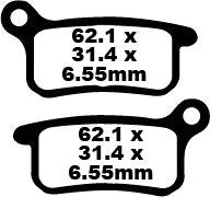EBC TT Sport Carbon Fusion Brake Pads Off-Road Front Rear Pair