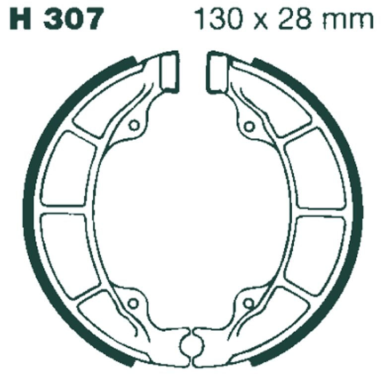 EBC Standard Brake Shoes Smooth Rear Organic Base Set
