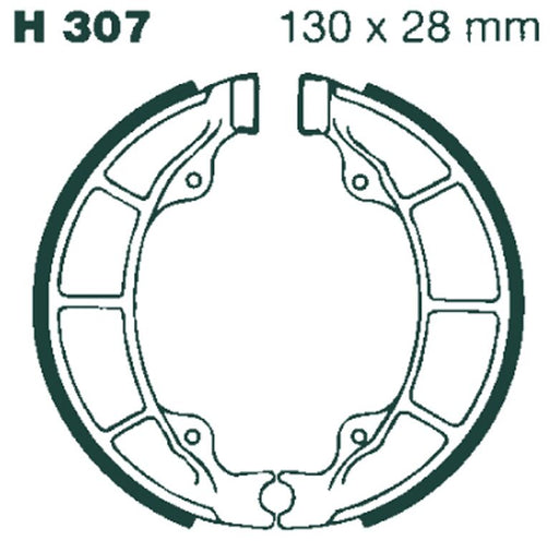 EBC Standard Brake Shoes Smooth Rear Organic Base Set