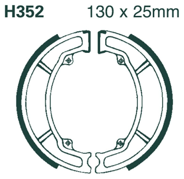 EBC Standard Brake Shoes for 2000-2024 HONDA Smooth Rear Organic Base Set