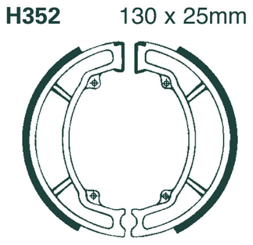 EBC Standard Brake Shoes for 2000-2024 HONDA Smooth Rear Organic Base Set