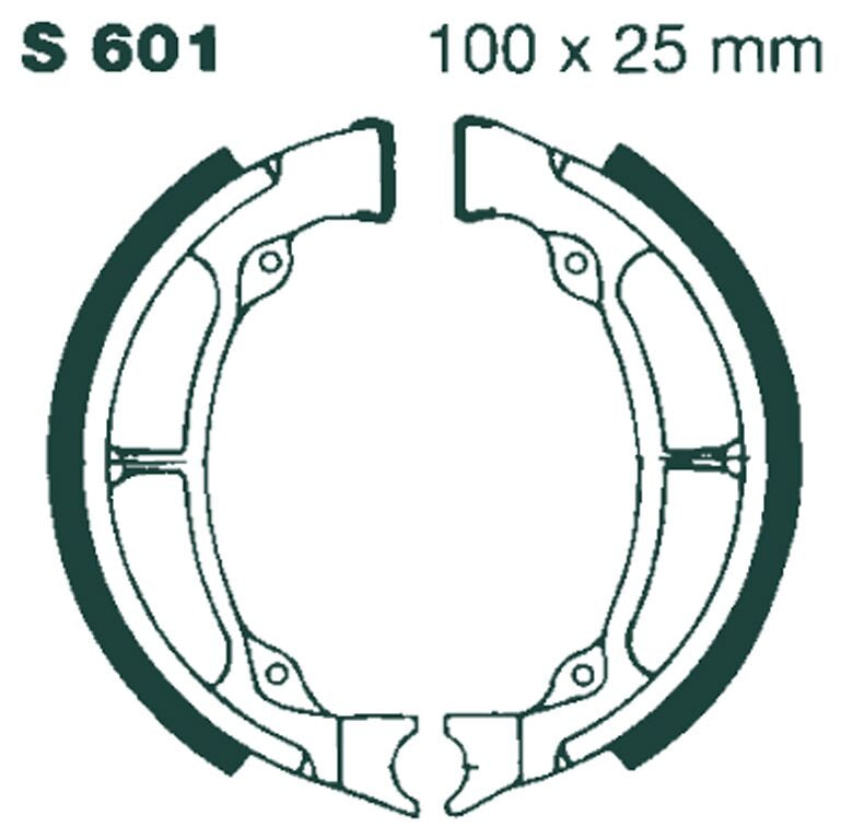 EBC Standard Brake Shoes for 1980-1982, 1991-2000 SUZUKI Smooth Front Rear Organic Base Set