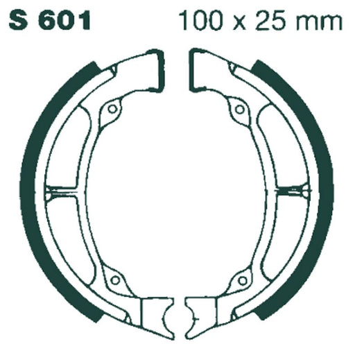 EBC Standard Brake Shoes for 1980-1982, 1991-2000 SUZUKI Smooth Front Rear Organic Base Set