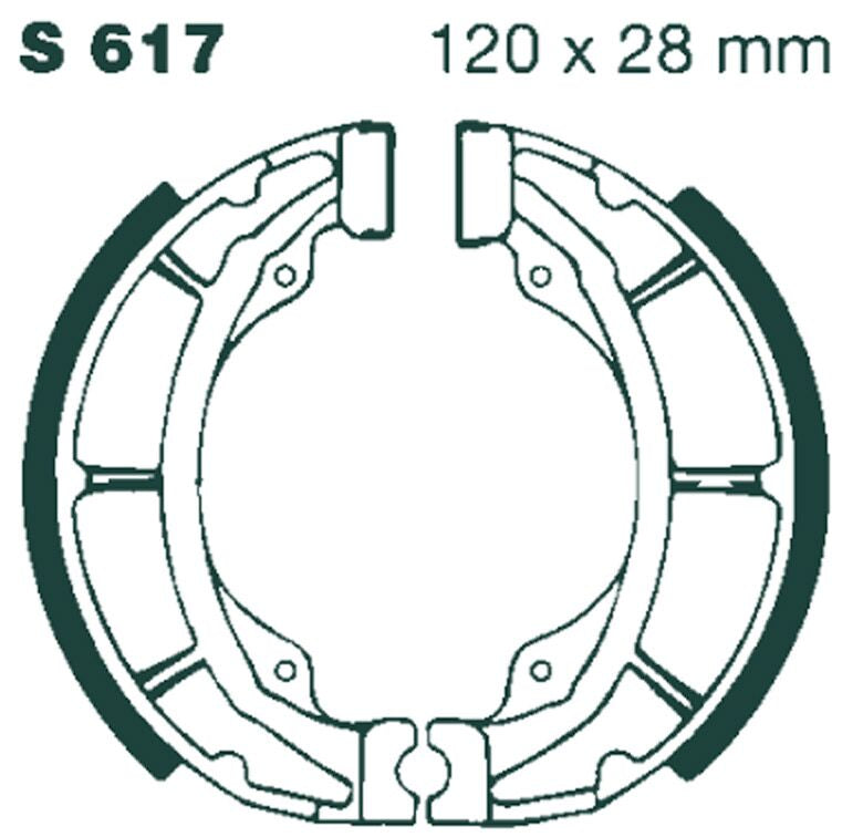 EBC Standard Brake Shoes for 1979-1981, 1991-2000 SUZUKI Smooth Front Rear Organic Base Set