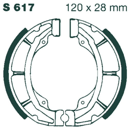 EBC Standard Brake Shoes for 1979-1981, 1991-2000 SUZUKI Smooth Front Rear Organic Base Set