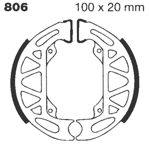 EBC Standard Brake Shoes Smooth Rear Organic Base Set