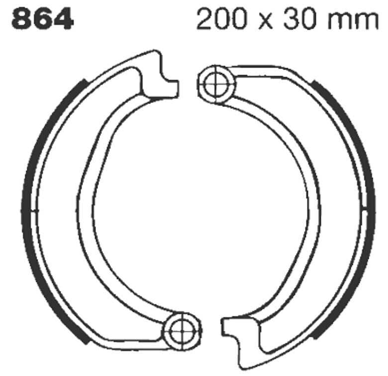 EBC Standard Brake Shoes for 1969-1976 BMW Smooth Front Organic Base Set