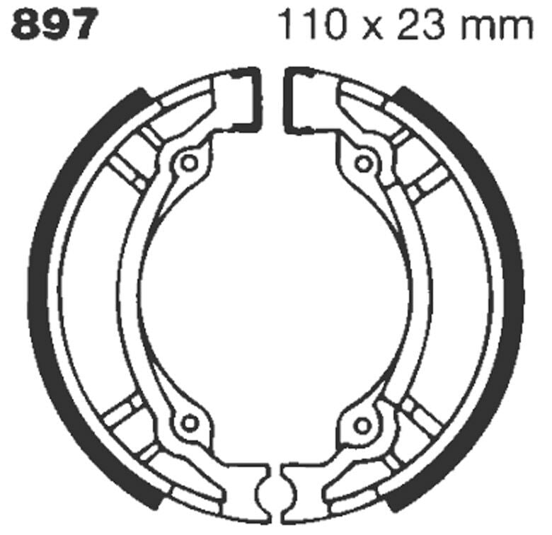 EBC Standard Brake Shoes Smooth Rear Organic Base Set