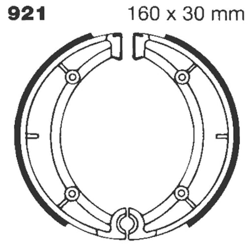 EBC Standard Brake Shoes Smooth Rear Organic Base Set