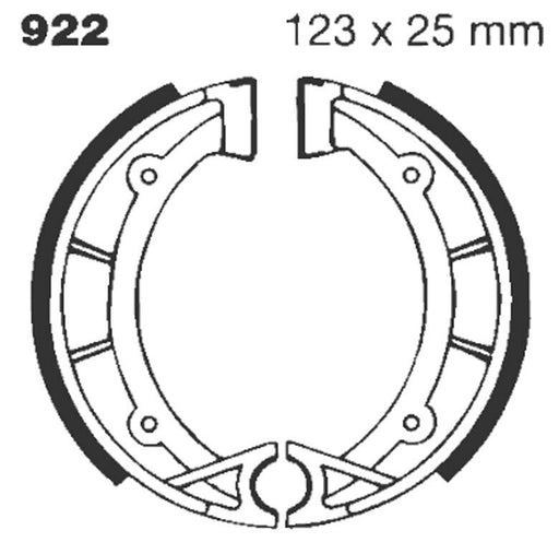 EBC Standard Brake Shoes Smooth Organic Base Set