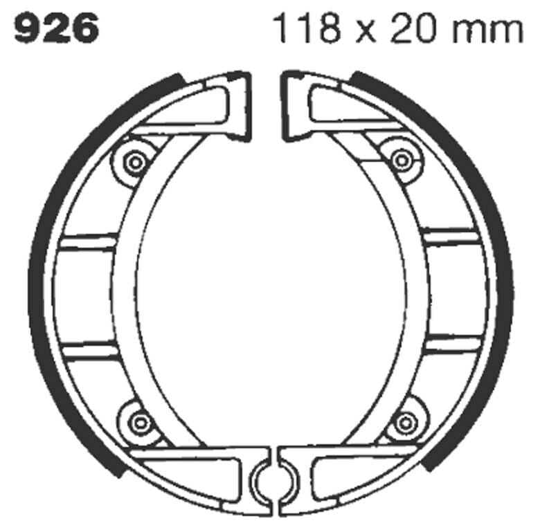 EBC Standard Brake Shoes for 1985-1997 MALAGUTI FIFTY 50 TOP Smooth Rear Organic Base Set