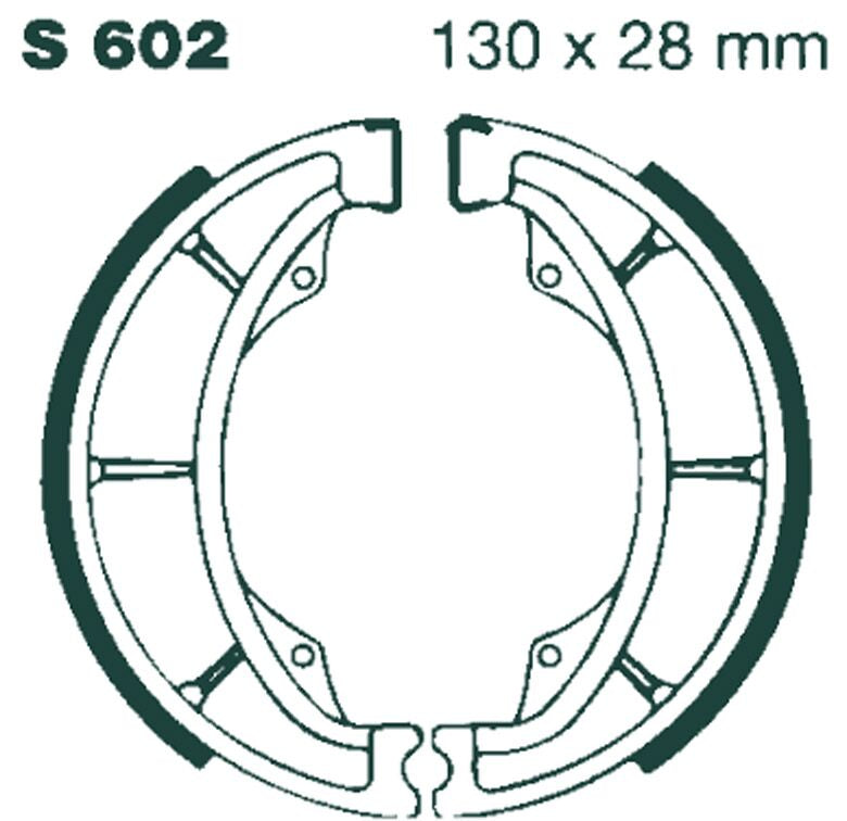 EBC "G" Grooved Brake Shoe Organic Base Set