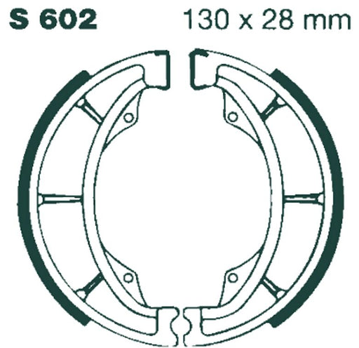 EBC "G" Grooved Brake Shoe Organic Base Set