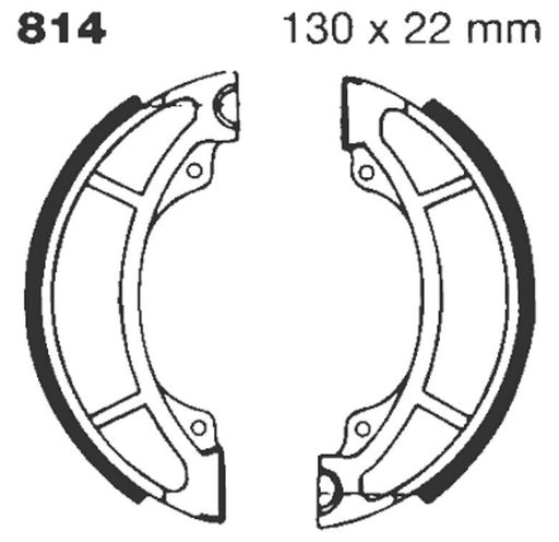 EBC "G" Grooved Brake Shoe for 1984-1992 KTM Organic Base Set