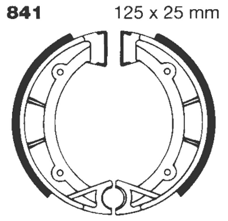 EBC "G" Grooved Brake Shoe Organic Base Set