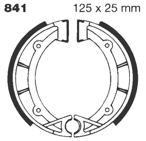 EBC "G" Grooved Brake Shoe Organic Base Set