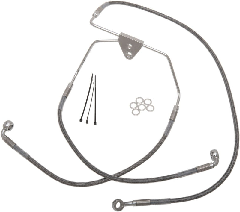 Drag Specialties Extended Length Stainless Steel Brake Line Kit #620085-6