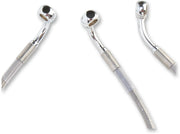 Drag Specialties Extended Length Stainless Steel Brake Line Kit Fits Harley-Davidson Touring Models 1996-2007