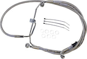 Drag Specialties Extended Length Stainless Steel Brake Line Kit Fits Harley-Davidson Dyna Models 2008-2015