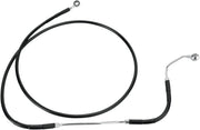 Drag Specialties Extended Length Black Vinyl Brake Line Kit #691182-8BLK