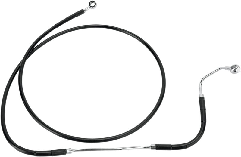 Drag Specialties Extended Length Black Vinyl Brake Line Kit #691182-8BLK