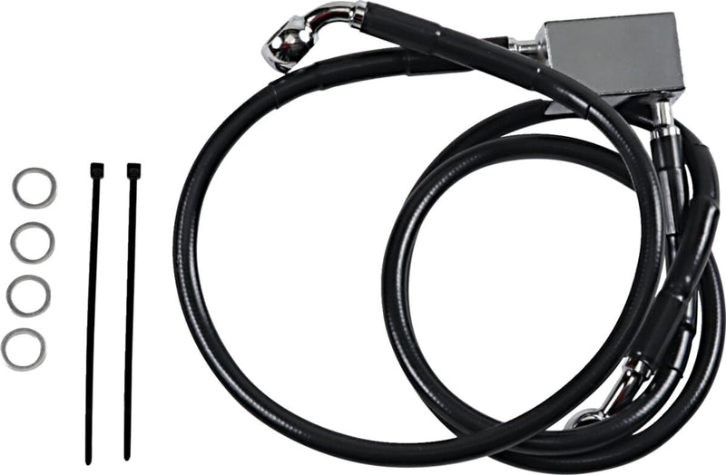 Drag Specialties Stainless Steel Brake Line Kit Fits Harley-Davidson Softail Models 2000-2003