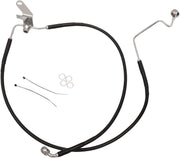 Drag Specialties Extended Length Black Vinyl Brake Line Kit Fits Harley-Davidson Softail Models 2004-2006