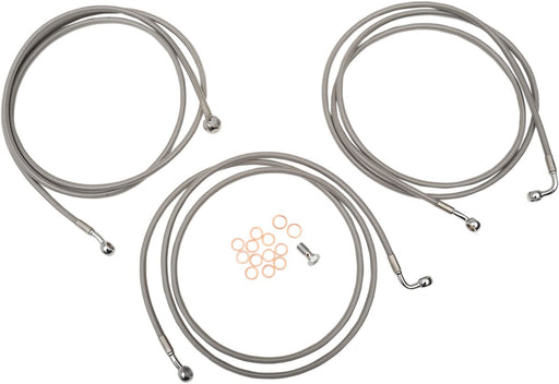 Stainless Steel Brake Line Kit Dyna, Softail, Touring