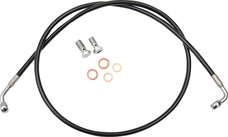 LA Choppers Black Braided Brake Line Kit 30,5 cm - 35,5 cm (12" - 14") 30.5 cm - 35.5 cm Front Ape Hanger Stainless Steel Vinyl #LA-8100B13B