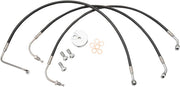 Black Braided Brake Line Kit Classic, Touring #LA-8006B16B