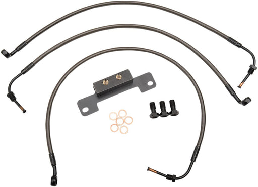 LA Choppers Midnight Braided Brake Line Kit Midnight Series Black 30,5 cm - 35,5 cm (12" - 14") 30.5 cm - 35.5 cm Ape Hanger Stainless Steel