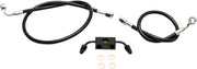 LA Choppers Black Braided Brake Line Kit Standard Front Mini Ape Hanger Stainless Steel Vinyl