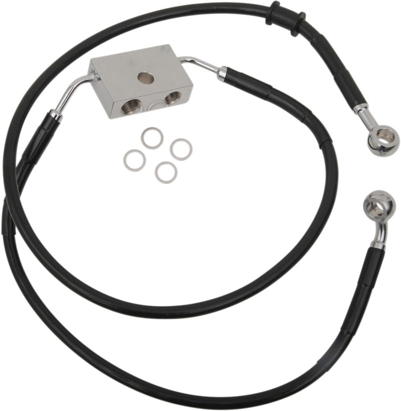 Drag Specialties Extended Length Brake Line #614743-8BLK