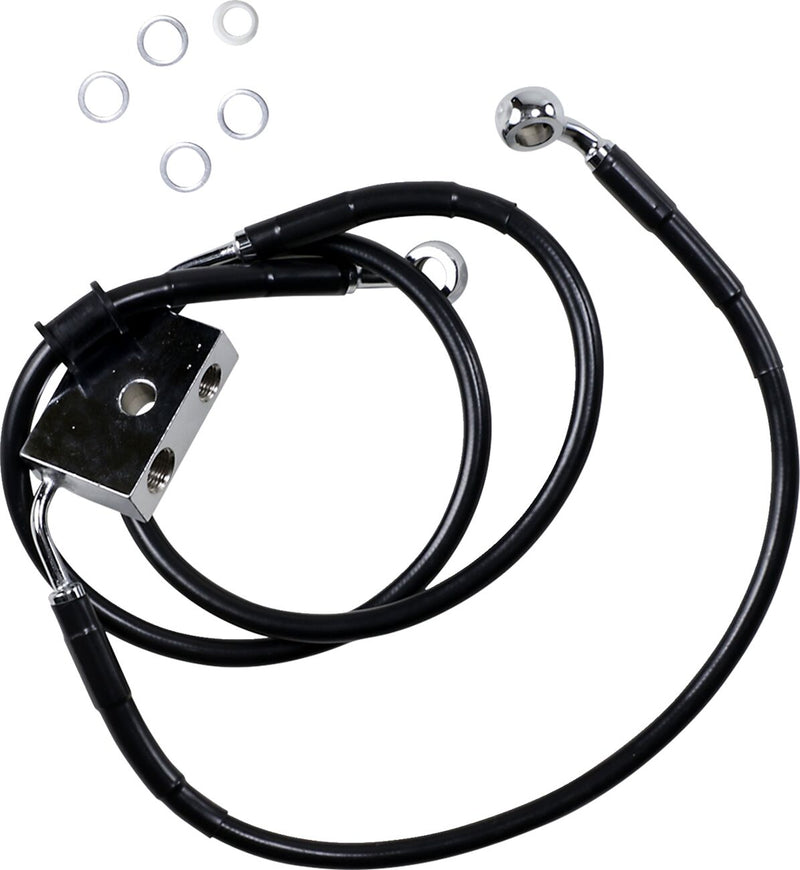 Drag Specialties Extended Length Brake Line #614745-10BLK